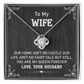 Wife Necklace Gift from Husband with Heartfelt Queen Message Card