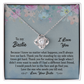 Best Friend Necklace Gift from Bestie with Heartfelt Message Card