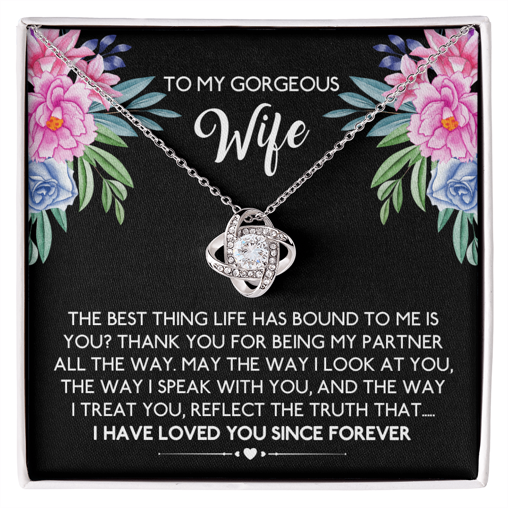 Wife Necklace Gift from Husband with Romantic Message Card