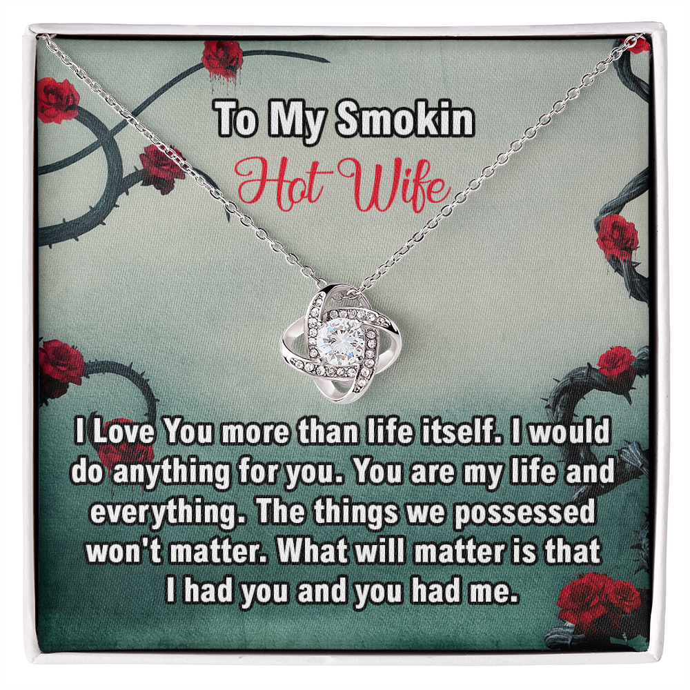 Hot Wife Necklace Gift from Husband with Romantic Message Card
