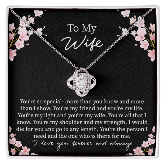 To My Wife Necklace Gift – Romantic I Love You Message