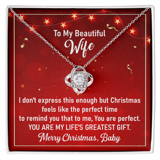 To My Beautiful Wife Necklace From Husband, Anniversary Gifts Wife Birthday Romantic Gifts Christmas, Husband To Wife Gifts.