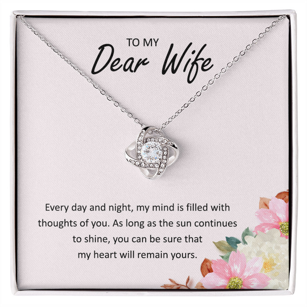 To My Dear Wife Necklace Romantic Gift for Her