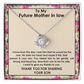 Future Mother-in-Law Necklace Gift from Bride with Heartfelt Message Card
