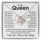 To My Queen Infinity Heart Necklace Gift for Her