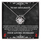 Soulmate Necklace Gift from Husband – Love Knot Pendant with Heartfelt Message Card