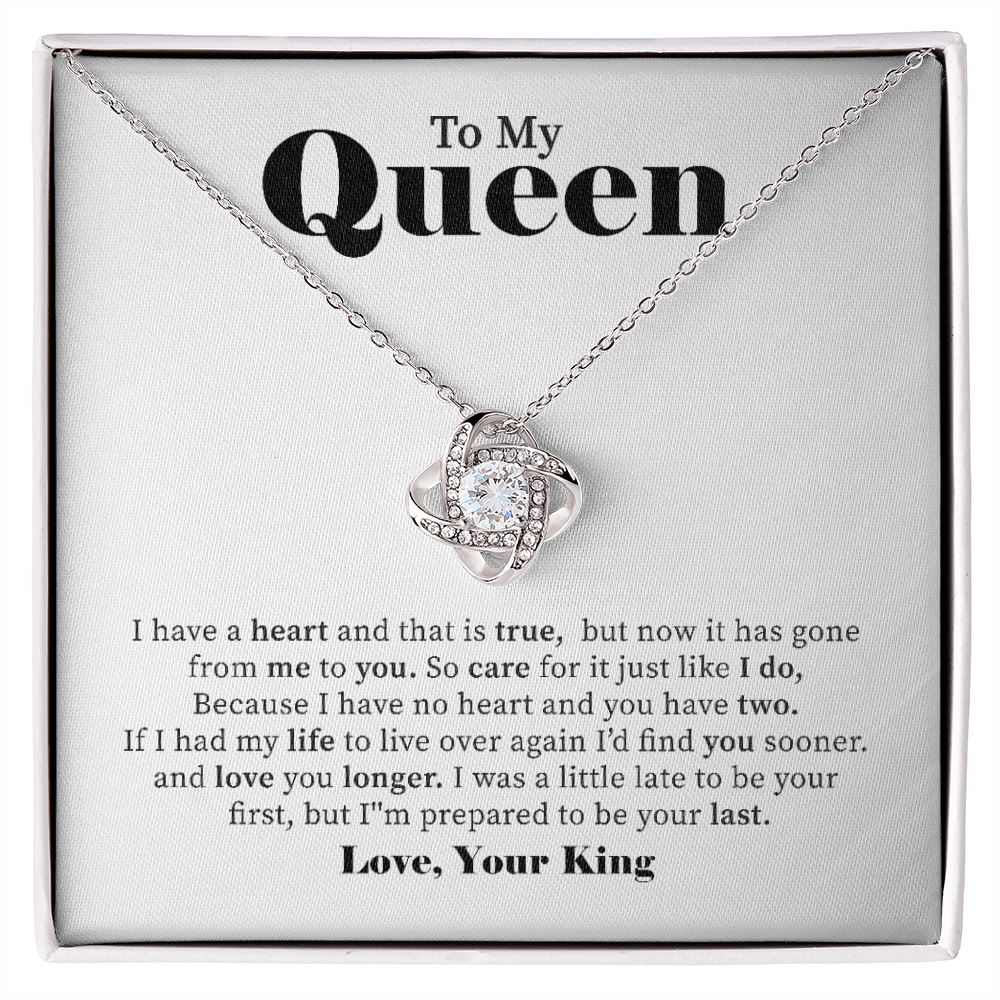 To My Queen Necklace Gift From Your King