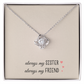 Sister Necklace Gift with Heartfelt Message Card