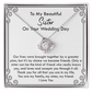 Wedding Day Necklace Gift for Sister from Sibling with Message Card