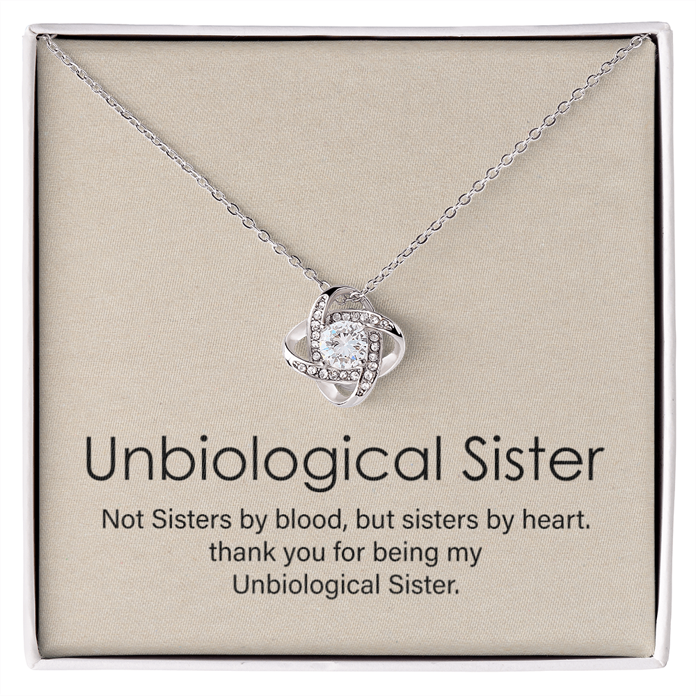 Unbiological Sister Necklace Gift – Not Sisters by Blood but by Heart Jewelry