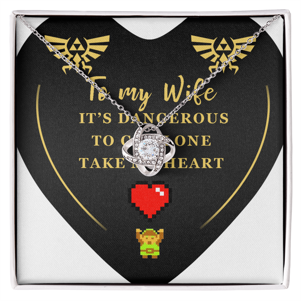 Gamer Necklace Gift for Wife – Inspired Heart Jewelry with Message Card