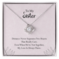 Sister Necklace Gift with Heartfelt Message Card for Long Distance Love