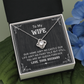 Wife Necklace Gift from Husband with Heartfelt Queen Message Card
