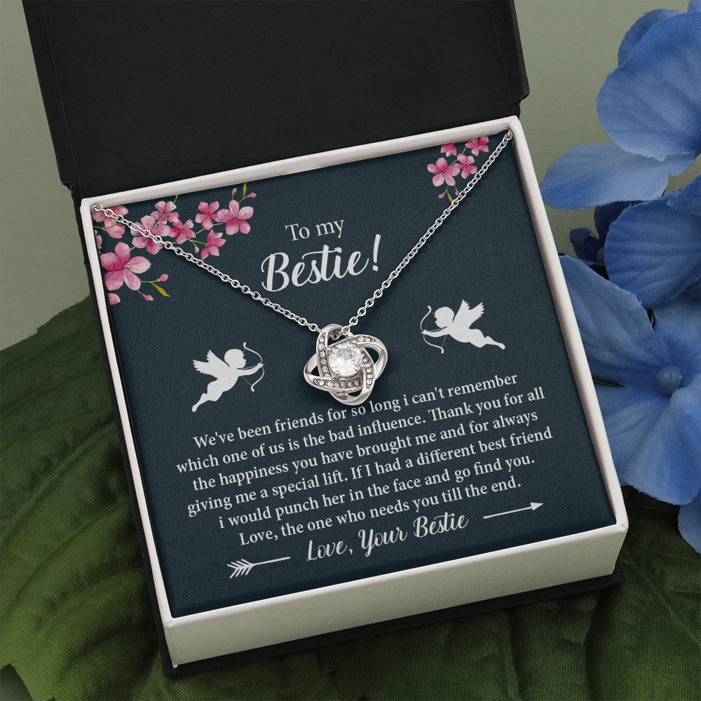Best Friend Necklace Gift for Bestie with Funny Message Card