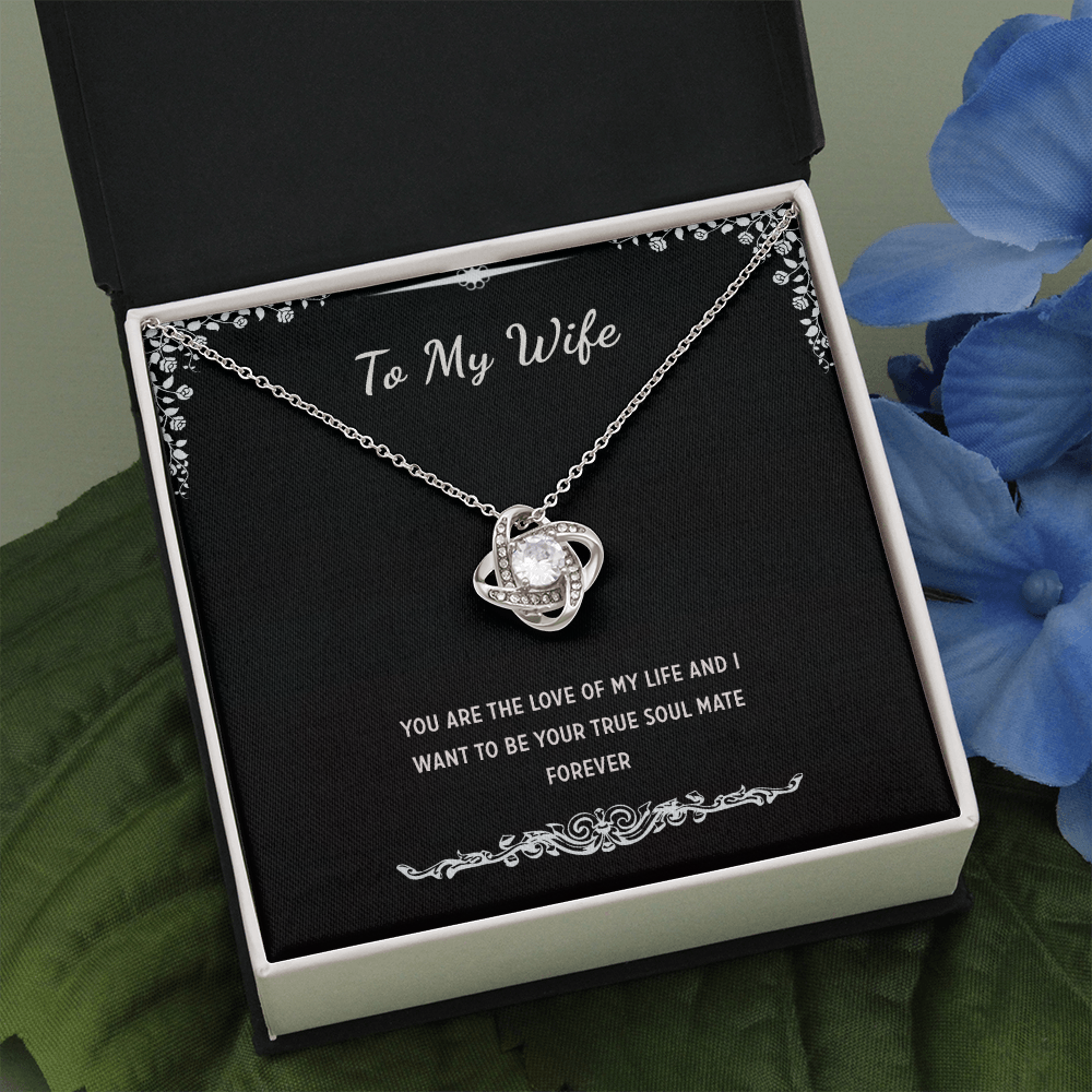 To My Wife Necklace From Husband With message Card