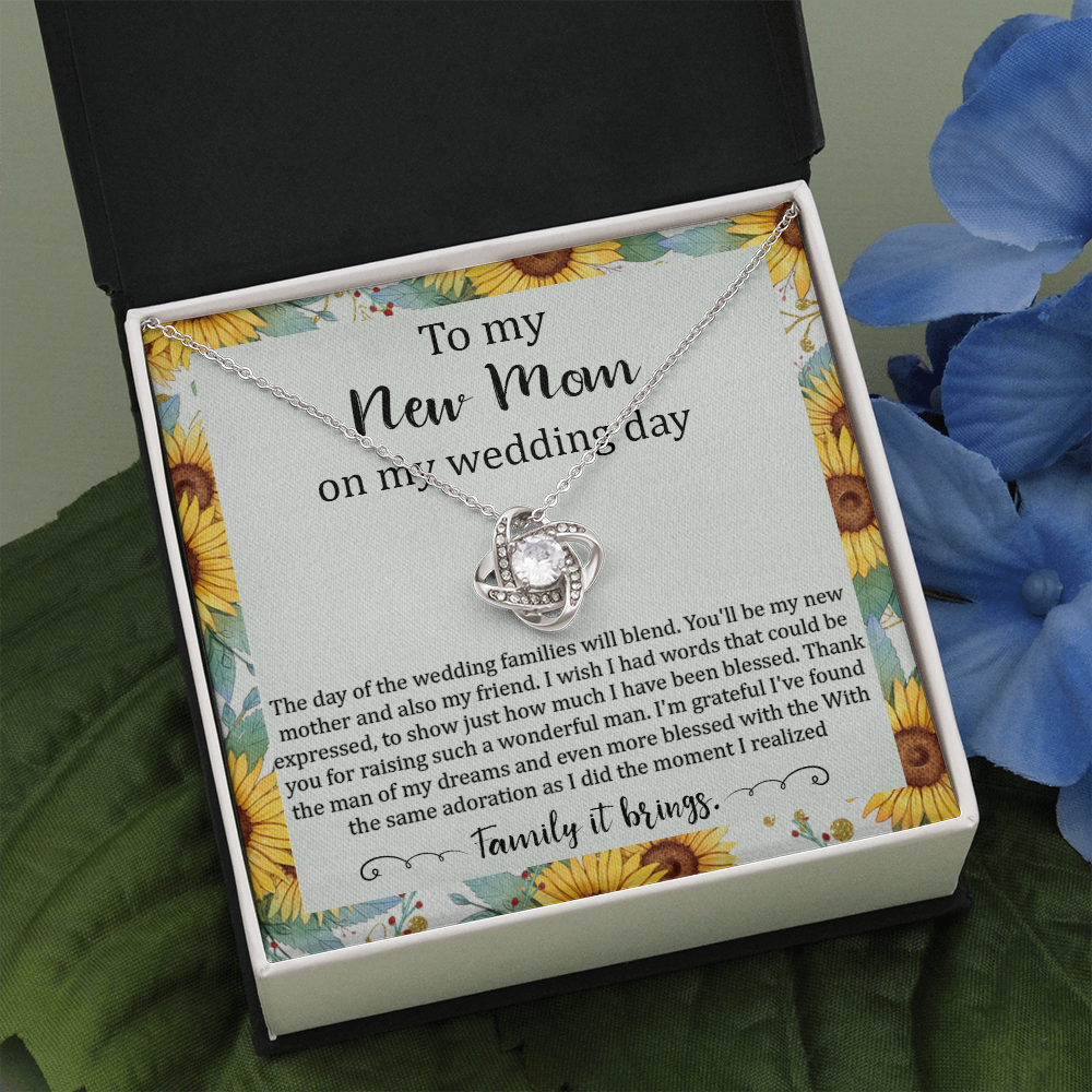 The New Mom Necklace Gift from Bride includes a Heartfelt Message Card