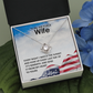 To My Air Force Wife Necklace – Patriotic Gift