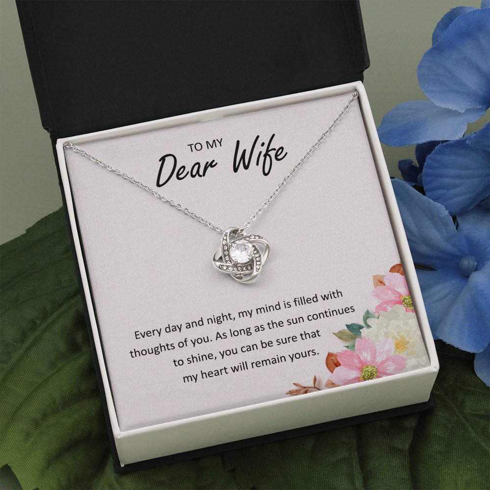 To My Dear Wife Necklace Romantic Gift for Her
