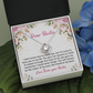 Best Friend Necklace Gift for Her with Floral Message Card from Bestie
