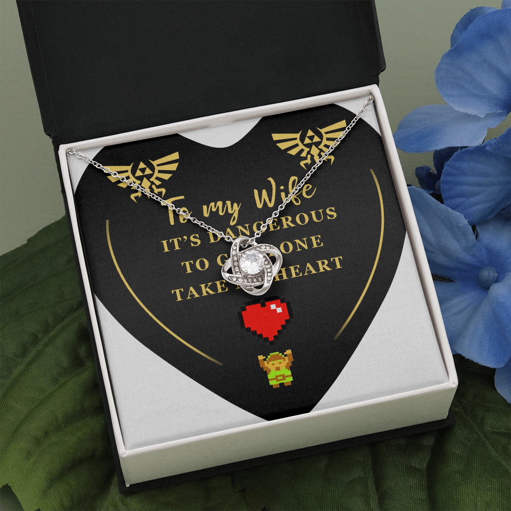 Gamer Necklace Gift for Wife – Inspired Heart Jewelry with Message Card