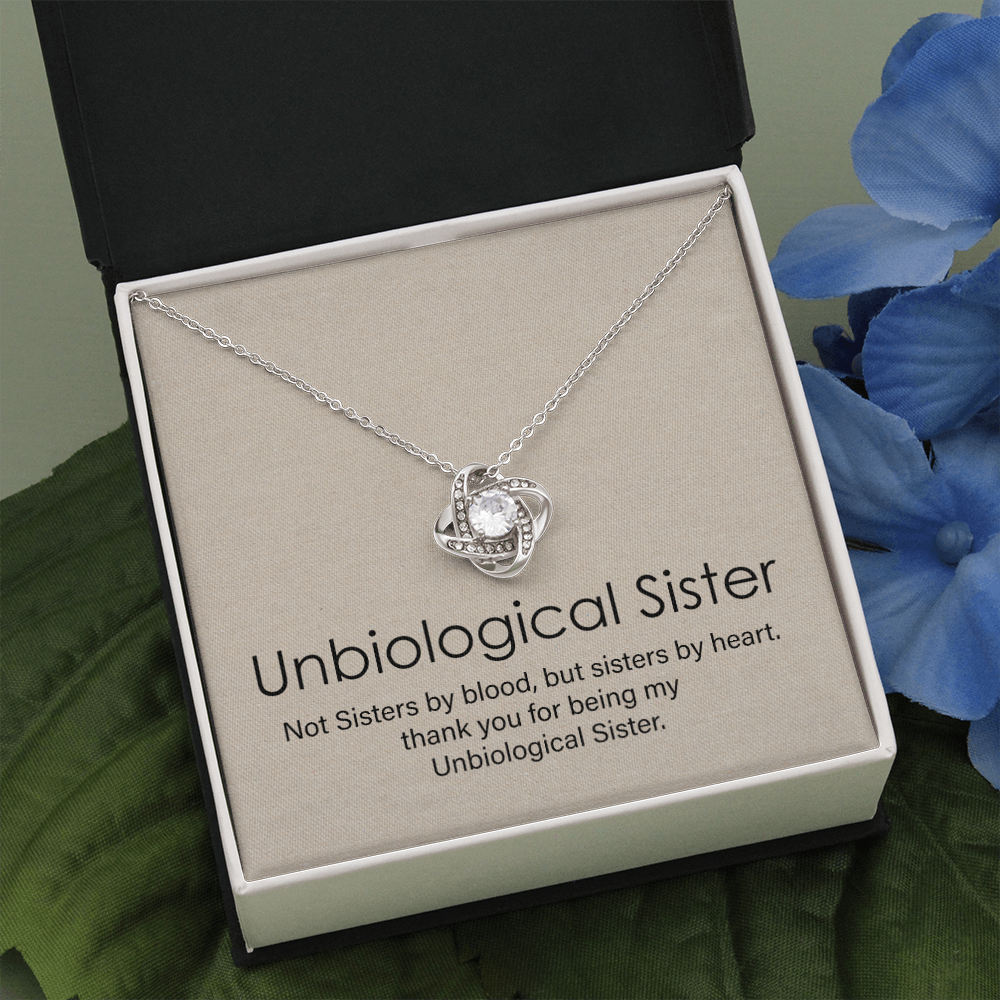 Unbiological Sister Necklace Gift – Not Sisters by Blood but by Heart Jewelry