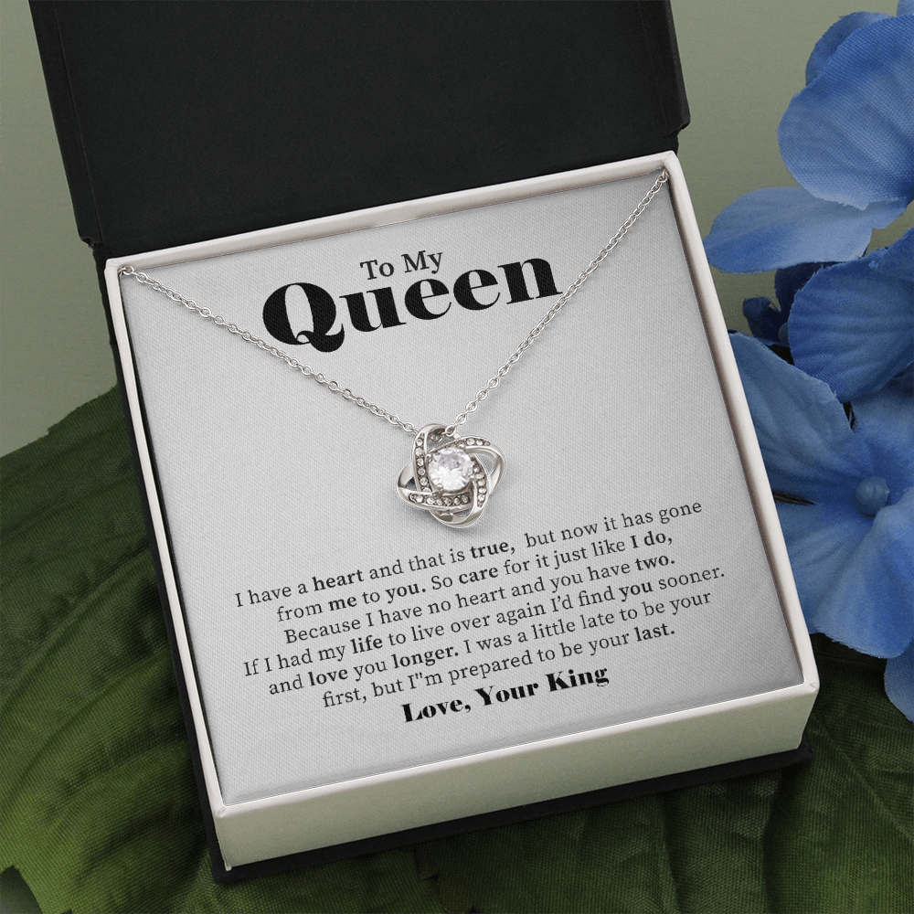 To My Queen Necklace Gift From Your King