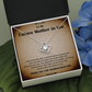 Future Mother-in-Law Necklace Gift from Bride with Vintage Message Card