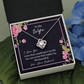 Wife Necklace Gift from Husband with Romantic Rose Message Card