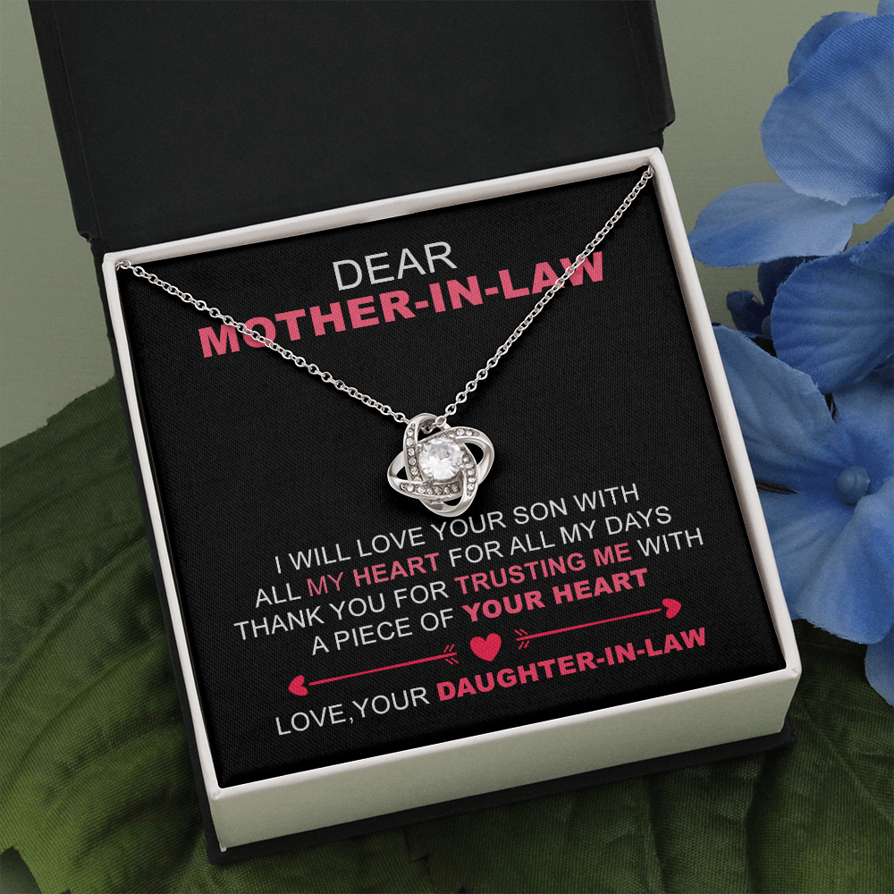Mother-in-Law Necklace Gift from Daughter-in-Law with Heartfelt Message