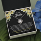 Bestie Necklace Gift with Sunflower Message Card for Friendship Appreciation
