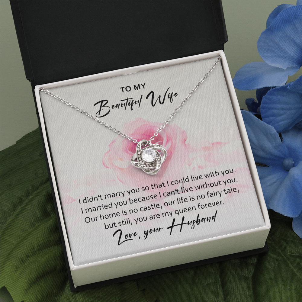 To My Beautiful Wife Necklace Gift from Husband