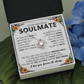 Soulmate Necklace Gift for Women, With Romantic Message Card