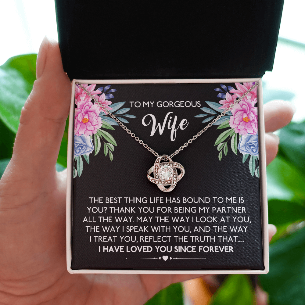 Wife Necklace Gift from Husband with Romantic Message Card