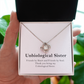 Unbiological Sister Necklace Gift – Friendship Jewelry with Message Card
