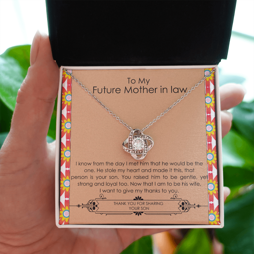 Future Mother-in-Law Necklace Gift from Bride with Message Card for Wedding