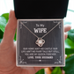 Wife Necklace Gift from Husband with Heartfelt Queen Message Card