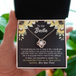 Bestie Necklace Gift with Sunflower Message Card for Friendship Appreciation