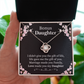 Bonus Daughter Necklace Gift from Stepmom or Stepfather – Love Knot Pendant with Meaningful Message Card