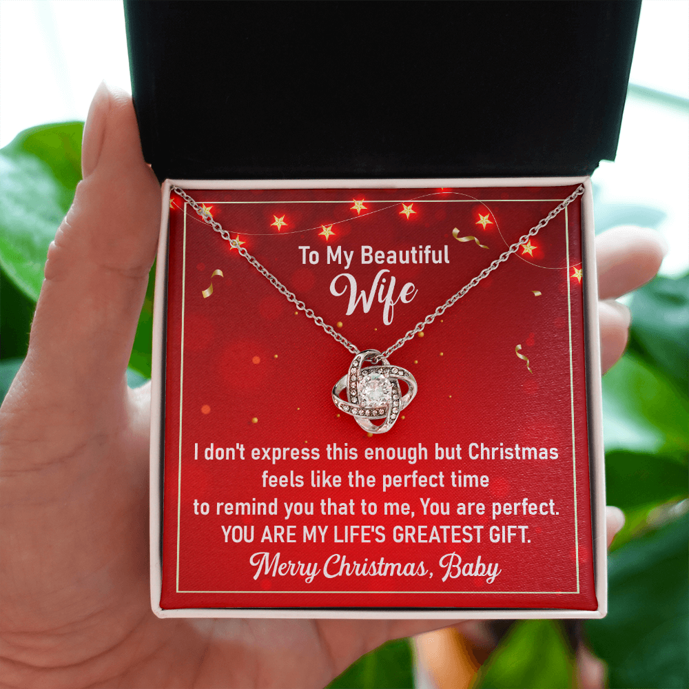 Christmas Gift Necklace for Wife from Husband With Message Card