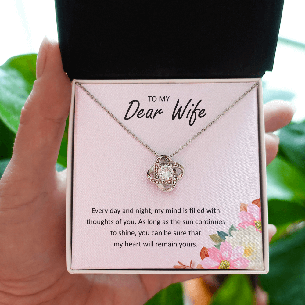 To My Dear Wife Necklace Romantic Gift for Her