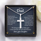Cross Necklace Gift for Dad from Daughter with Message Card