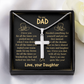Cross Necklace Gift for Dad from Daughter – Love Message