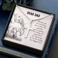 Dad Cross Necklace Gift from Daughter or Son – Thank You Message Card