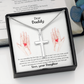 Daddy Cross Necklace Gift from Daughter – Religious Pendant with Heartfelt Message Card