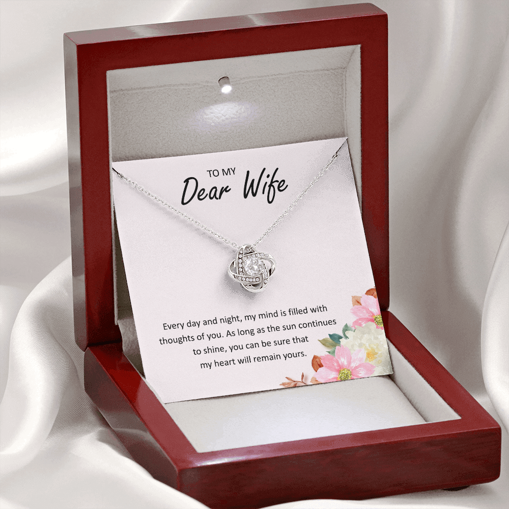 To My Dear Wife Necklace Romantic Gift for Her