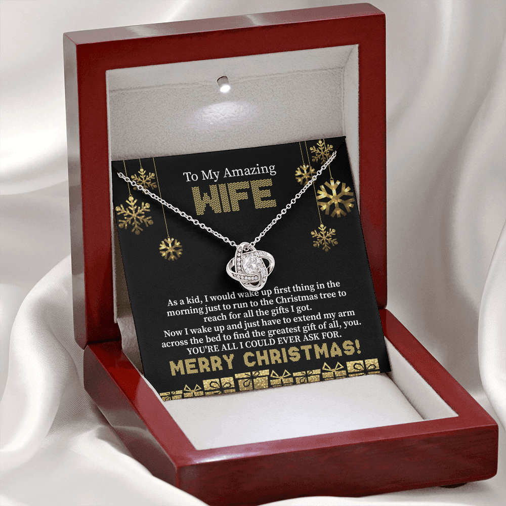 Amazing Wife Christmas Gift Love Knot Necklace From Husband