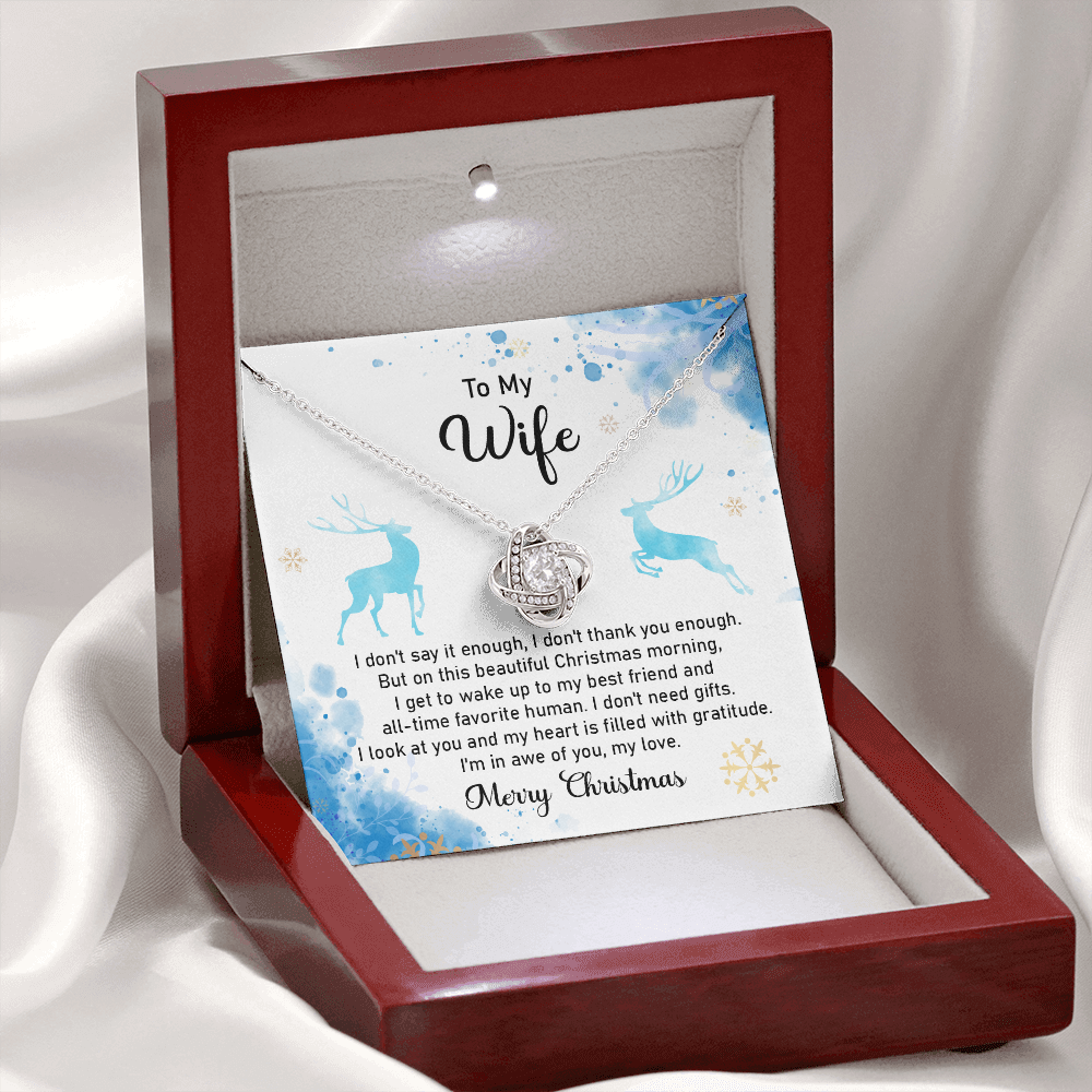 Christmas Necklace Gift for Wife from Husband With Message Card