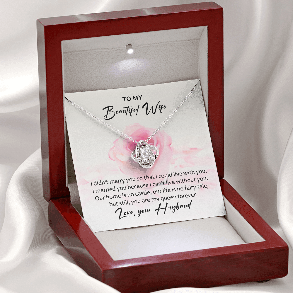 To My Beautiful Wife Necklace Gift from Husband