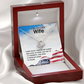 To My Air Force Wife Necklace – Patriotic Gift