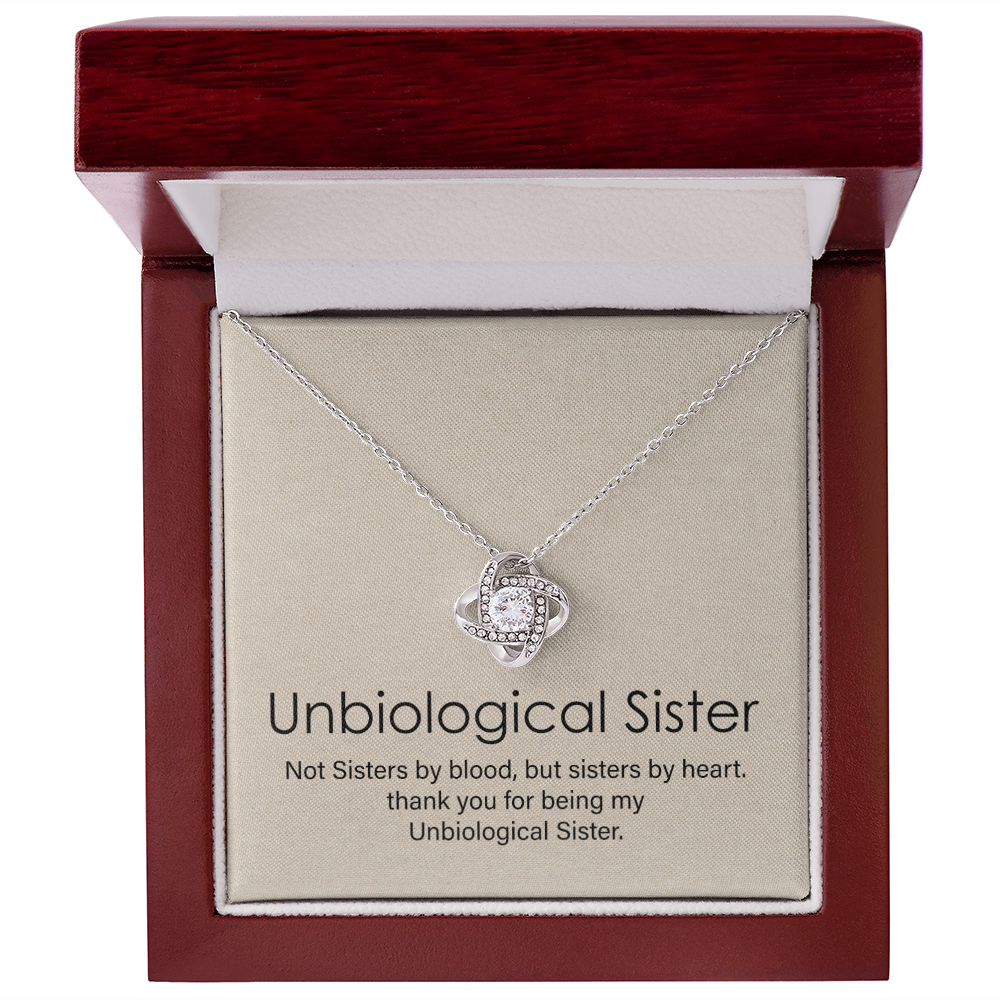 Unbiological Sister Necklace Gift – Not Sisters by Blood but by Heart Jewelry